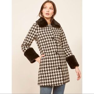 Reformation Lucille Coat Houndstooth - Large